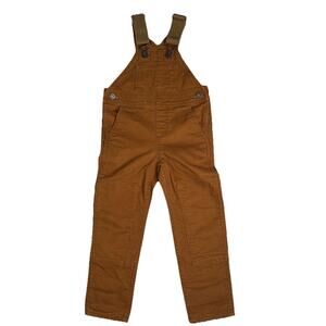 REI Co-op Kids Trailsmith Canvas Overall Bibs Cargo Brown Size XXS 4-5